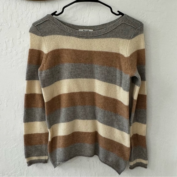 Madewell Sweaters - Madewell Cream Tan Gray Wool Sweater Medium